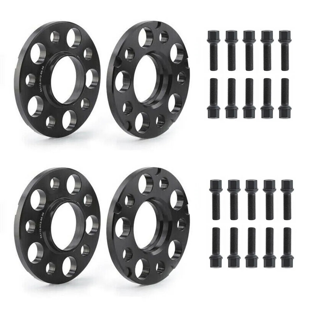 4Pcs 15MM 5×112 hubcentric wheel Spacers HubCentric 66.56mm For AUDI A4 A5