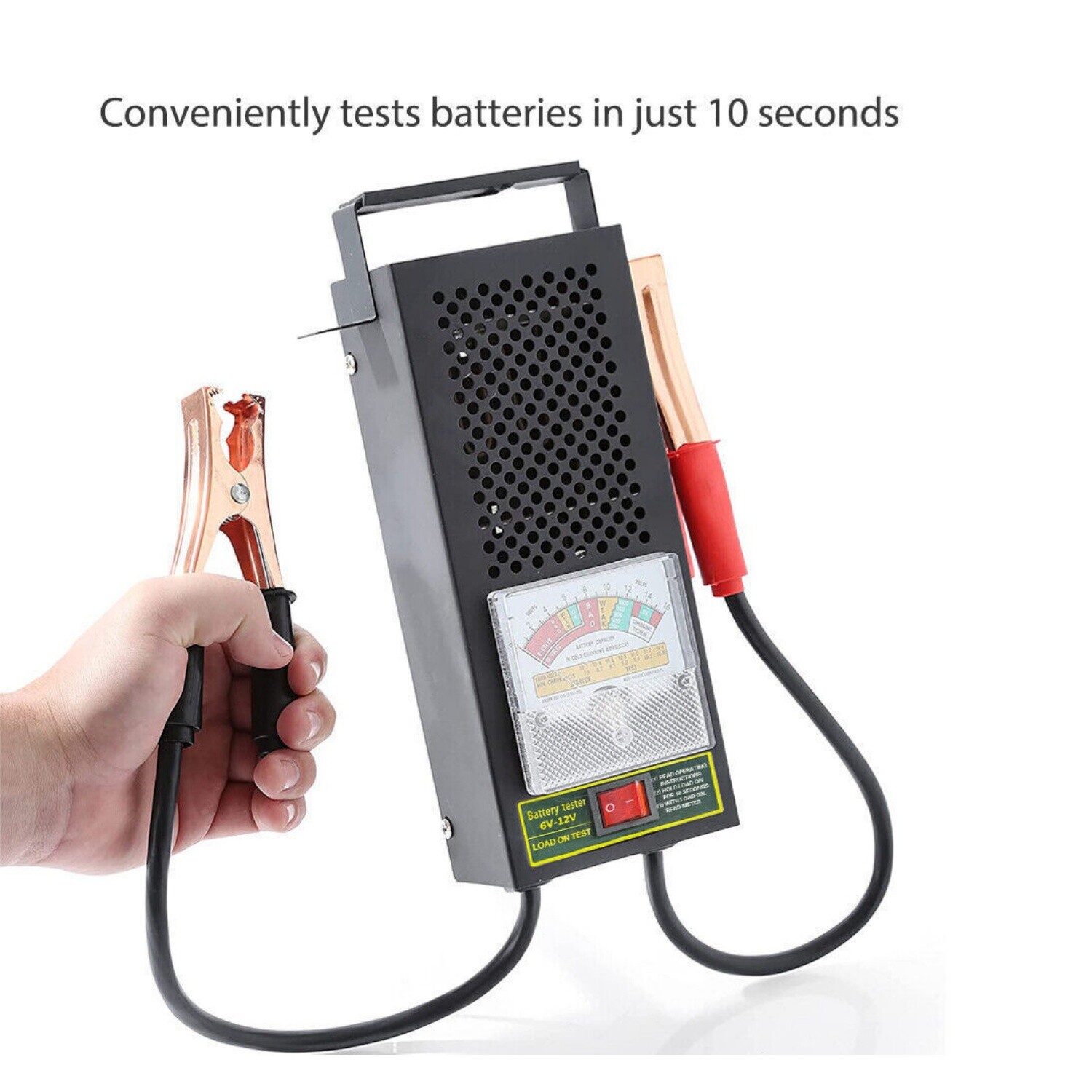 6V 12V Car Battery Load Tester Voltmeter 100Amp Analyzer 5 Seconds Fast Test USA
