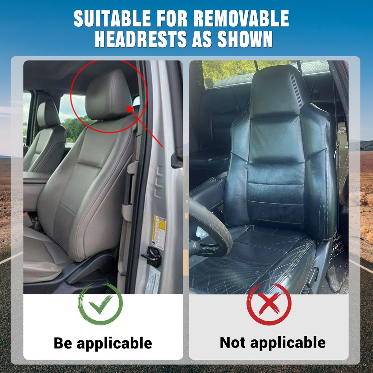 2-Seats Car Seat Covers PU Leather Front Cushion Full Set Universal AB