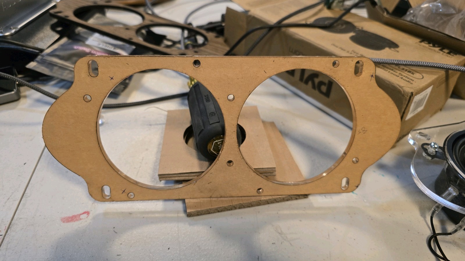 Universal 4×10 to Dual 3.5″ Speaker Adapter Plate Modern Dash Audio Upgrade