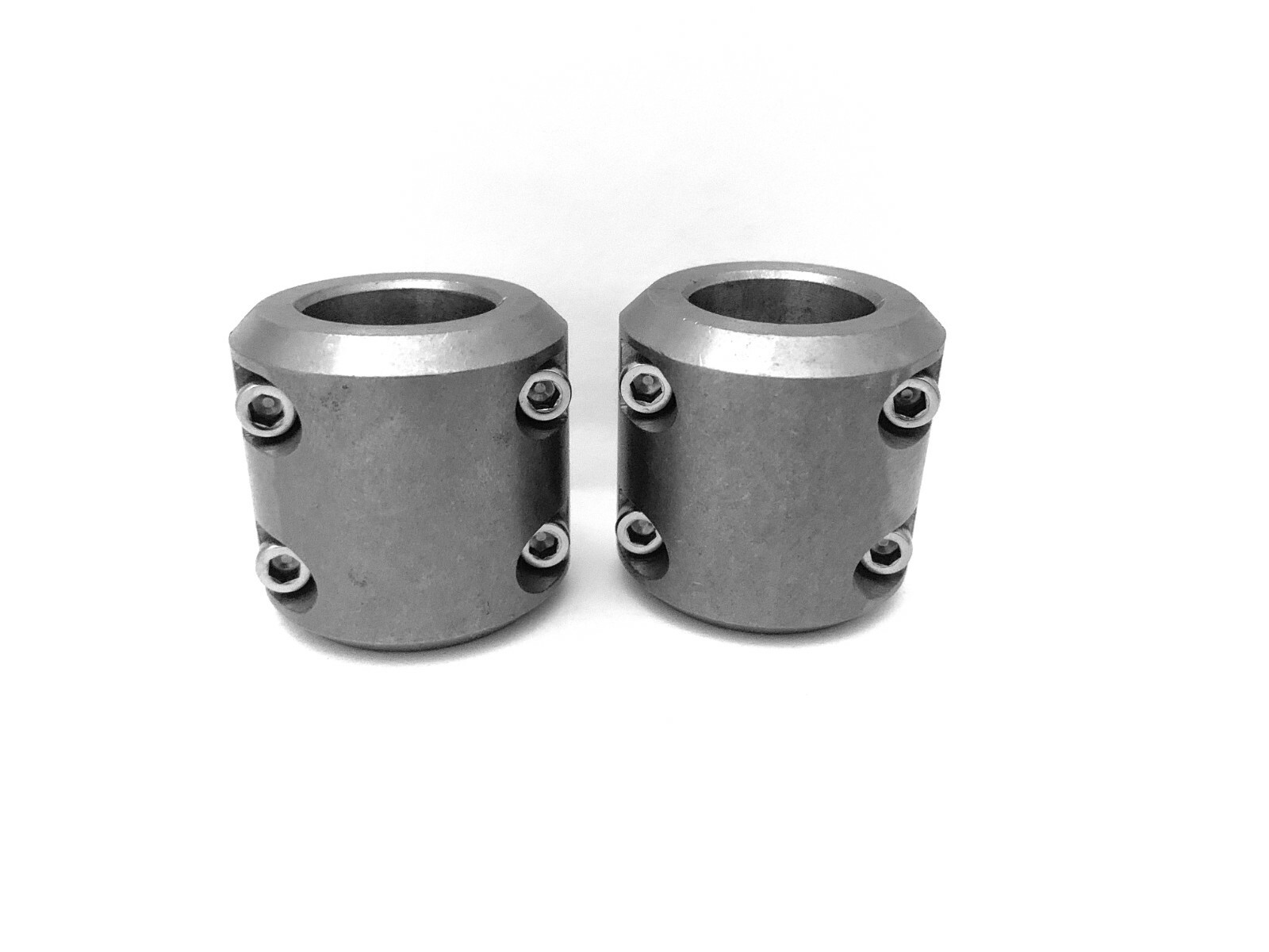 2 Steel bolt on pipe tube clamps 1″ universal roll cage mount cage bung jeep
