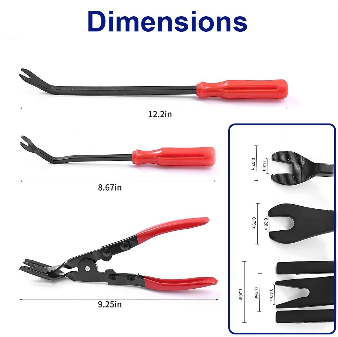 3X Trim Removal Pliers Trim Clip Removal Tool Pliers Tool Fastener Rivet Remover