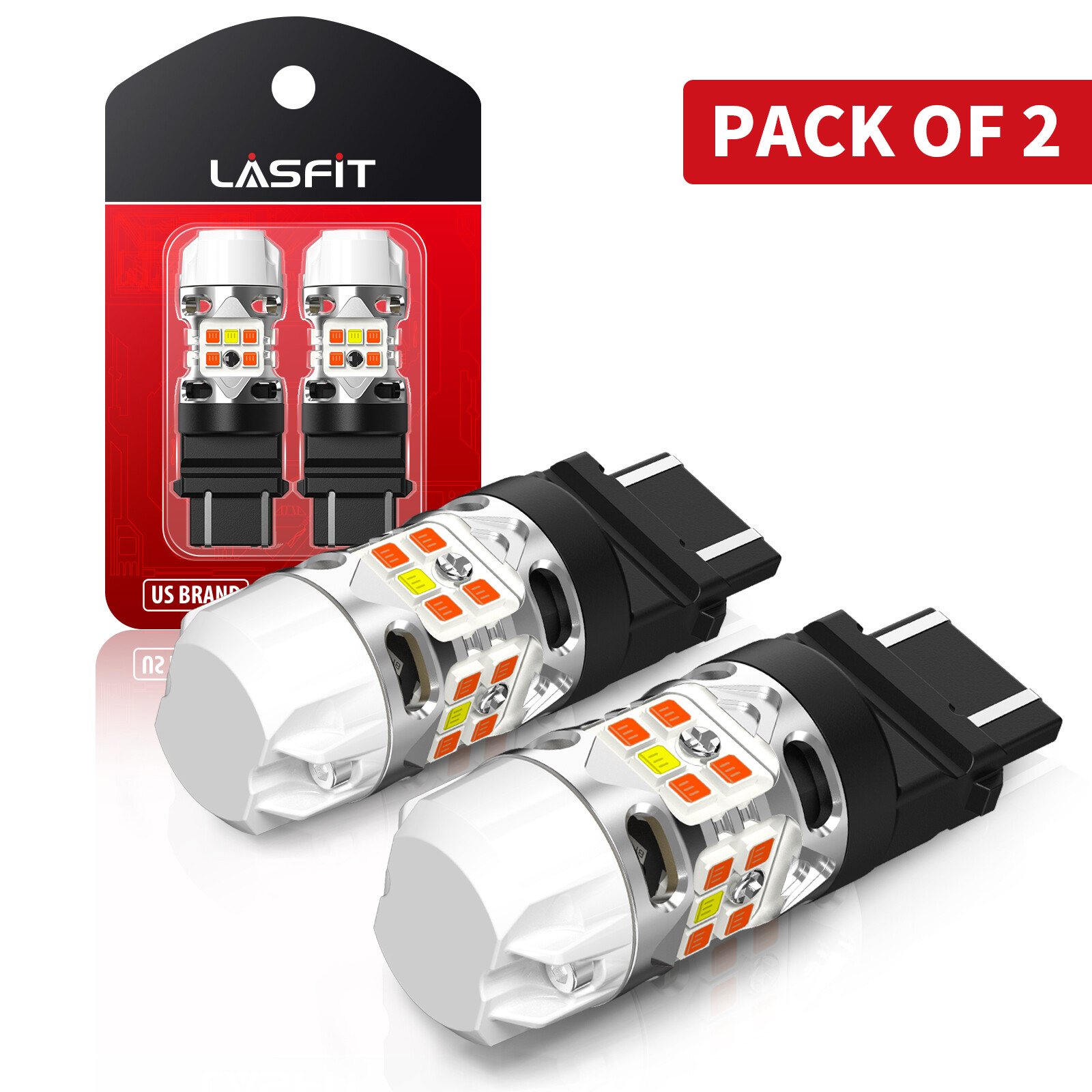 LASFIT LED Turn Signal Lights Switchback 3157 for Chevy Silverado 1500 1999-2013