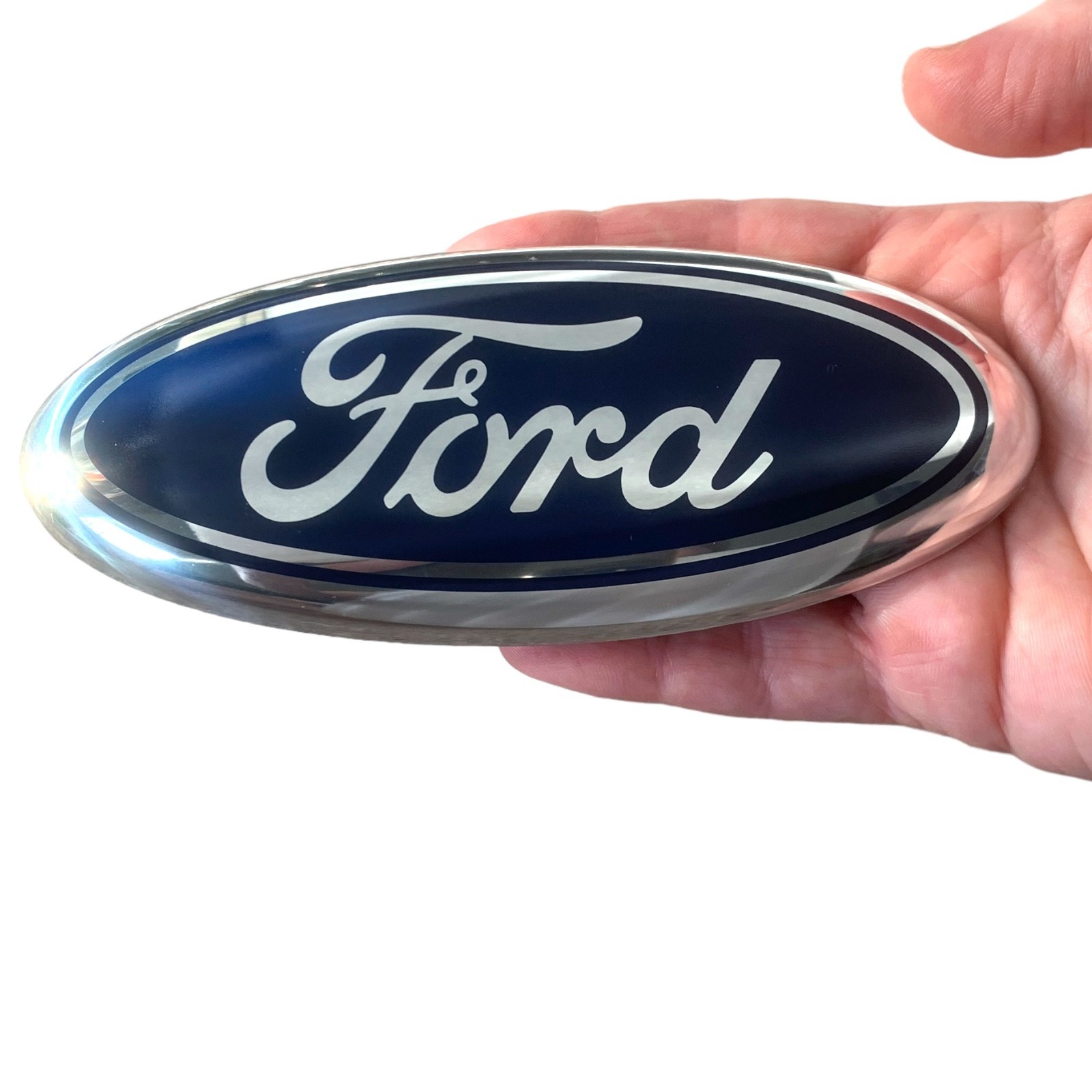 Rear Tailgate Emblem Blue Trunk Lid Badge for Ford Escape Focus Taurus C-Max 5in