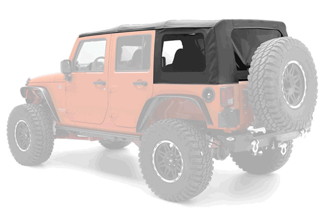 OE Style Complete Soft Top & Hardware 07-18 Wrangler Unlimited