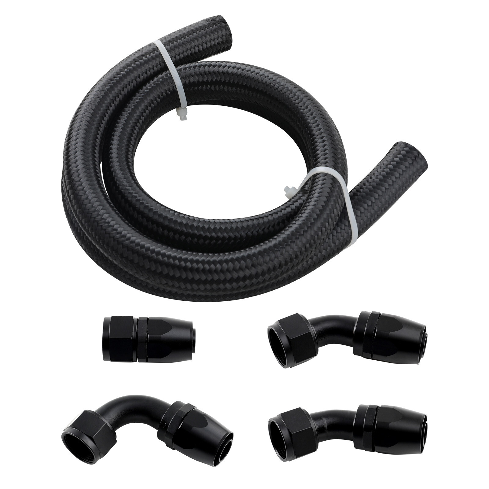 AN16 16AN AN-16 Hose Fuel line with 90 degree AN fittings 45 degree 5 feet
