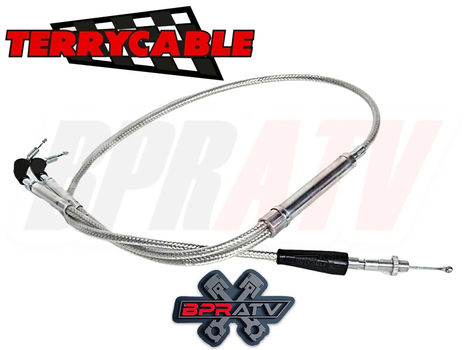 Yamaha Banshee 350 Terry Cable Braided Dual Thumb Throttle Cable PWK PJ 28-39mm!