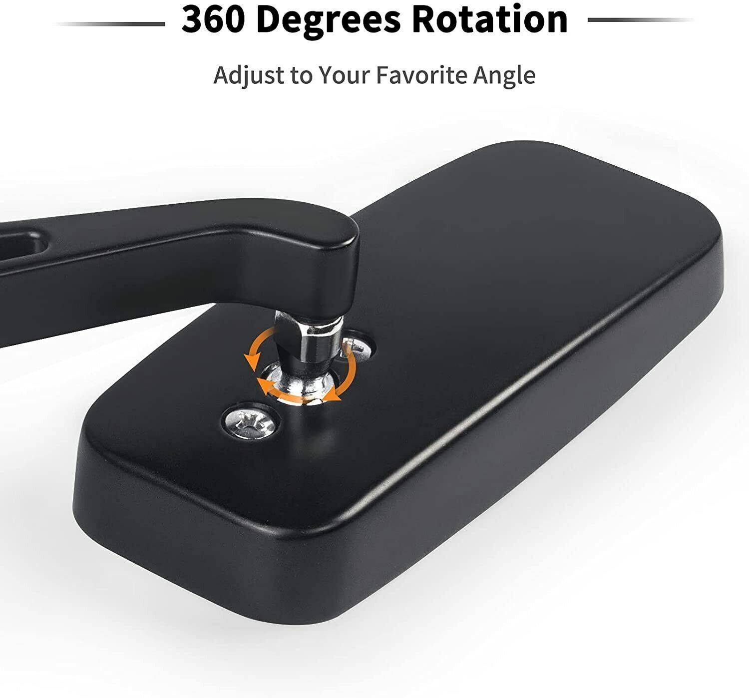 8mm 10mm Rectangle Motorcycle Rear View Mirrors Black For Honda Ruckus 50 NPS50