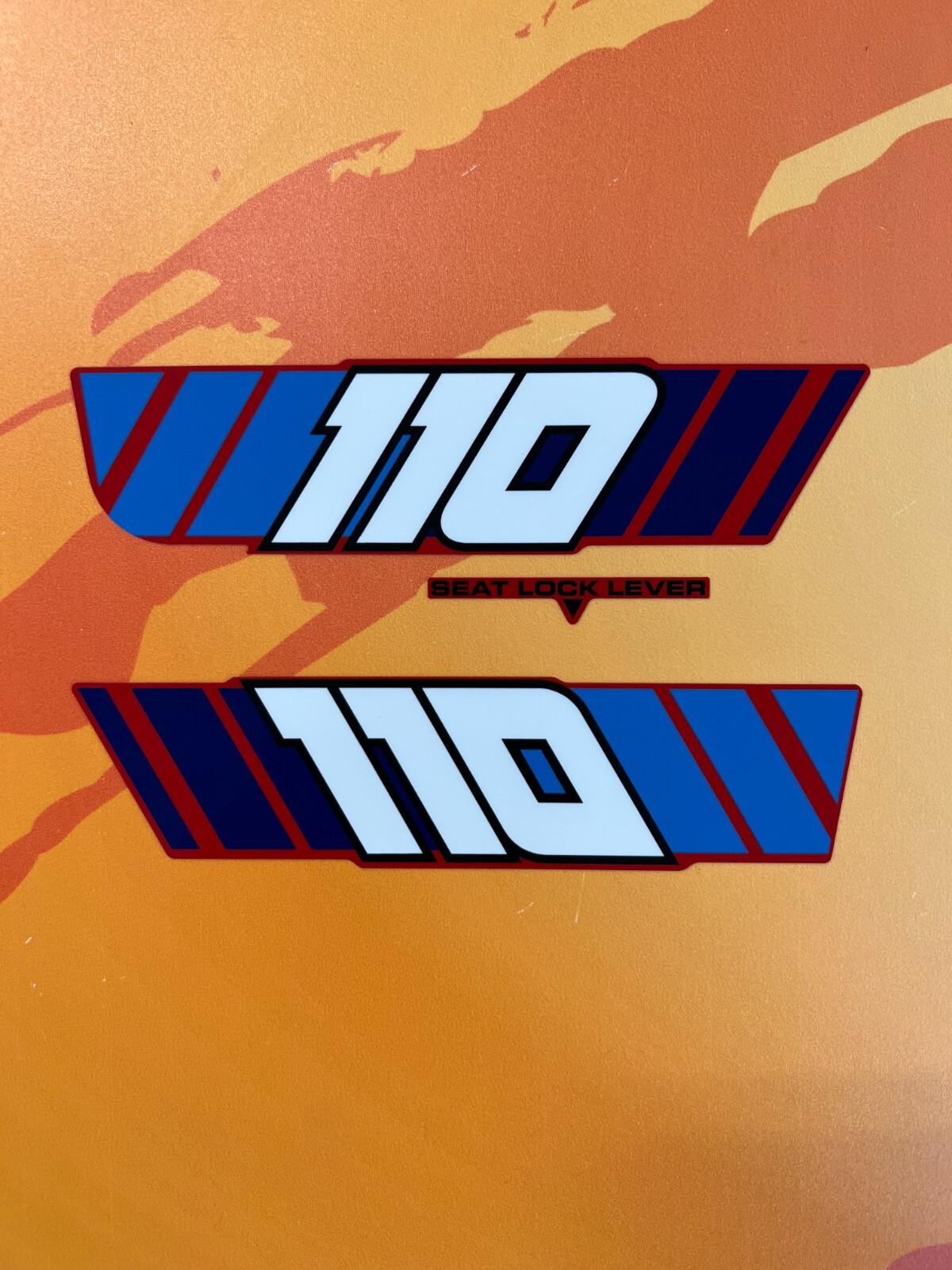 Honda 1985 ATC110 Side Decals Rear Fender H626