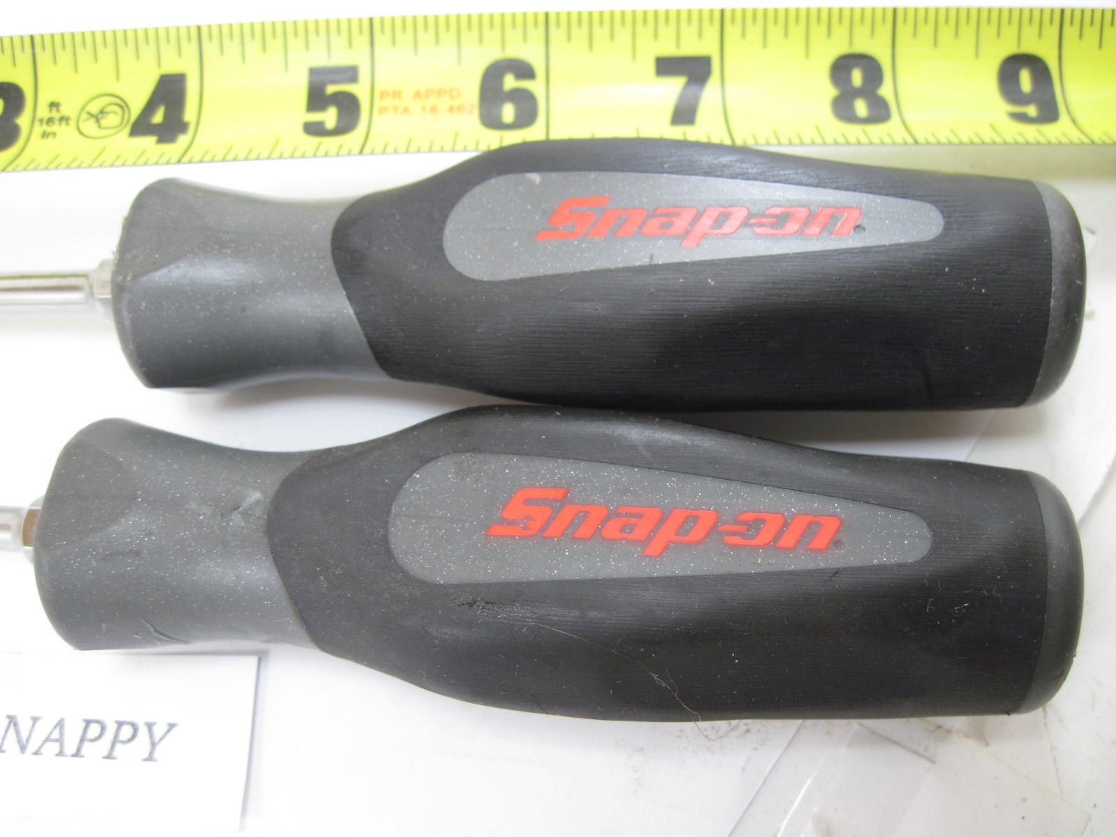 Snap On 1/4″ Slotted #2 Phillips Titanium Gray Screwdriver Set SGDP42 SGD4B NICE
