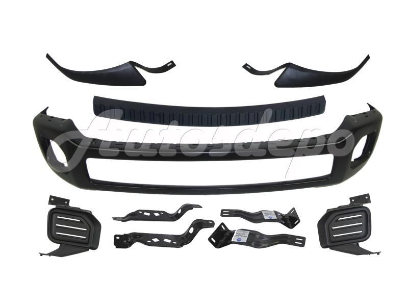 Front Bumper Blk Face Bar Pad Molding Bracket Fog Trim 10pcs For F250 F350 11-16