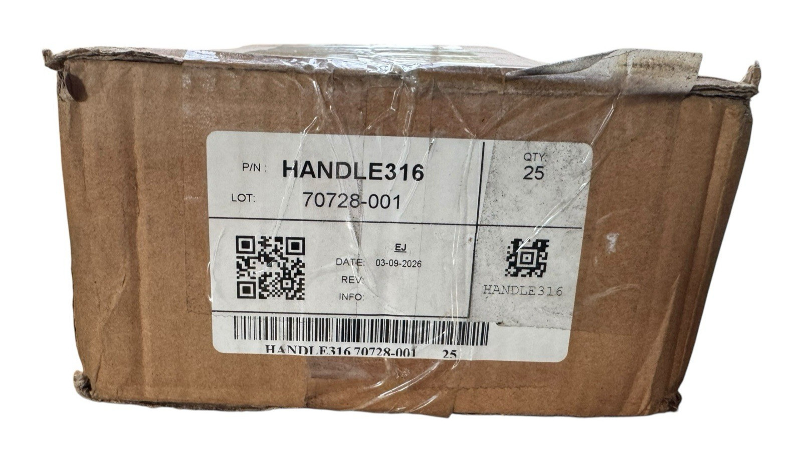 Heavy Duty Lift Handle w/EJ Logo 316SS – 28cm x 17.5cm x 9.5cm – 25 Count
