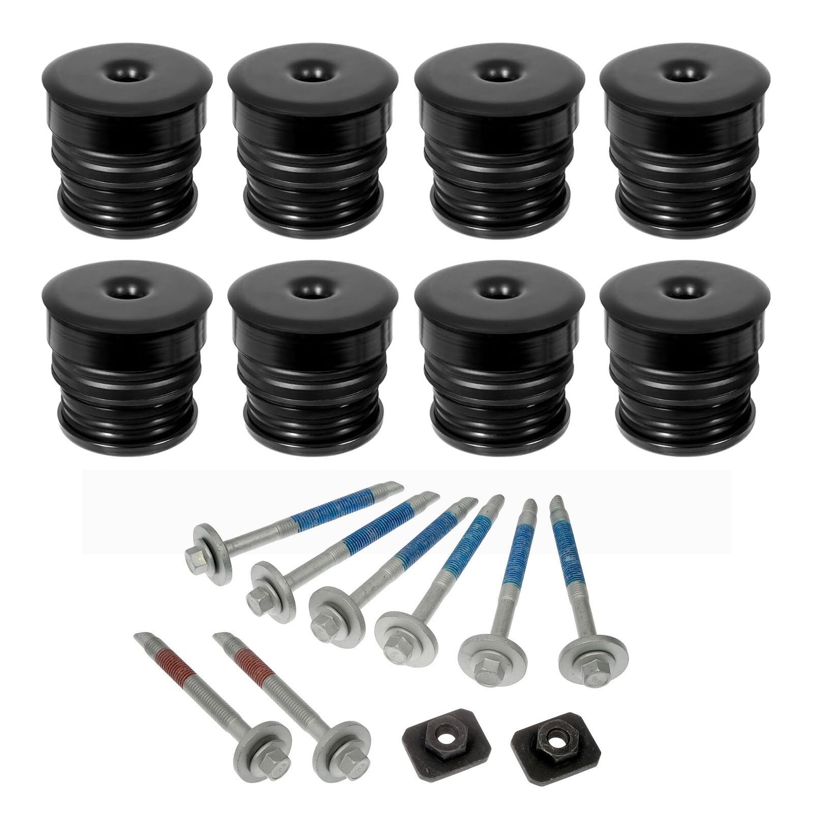 Silicone Body Mount Bushings &13848 Bolt Kit for 08-16 Ford Super Duty F-250 350