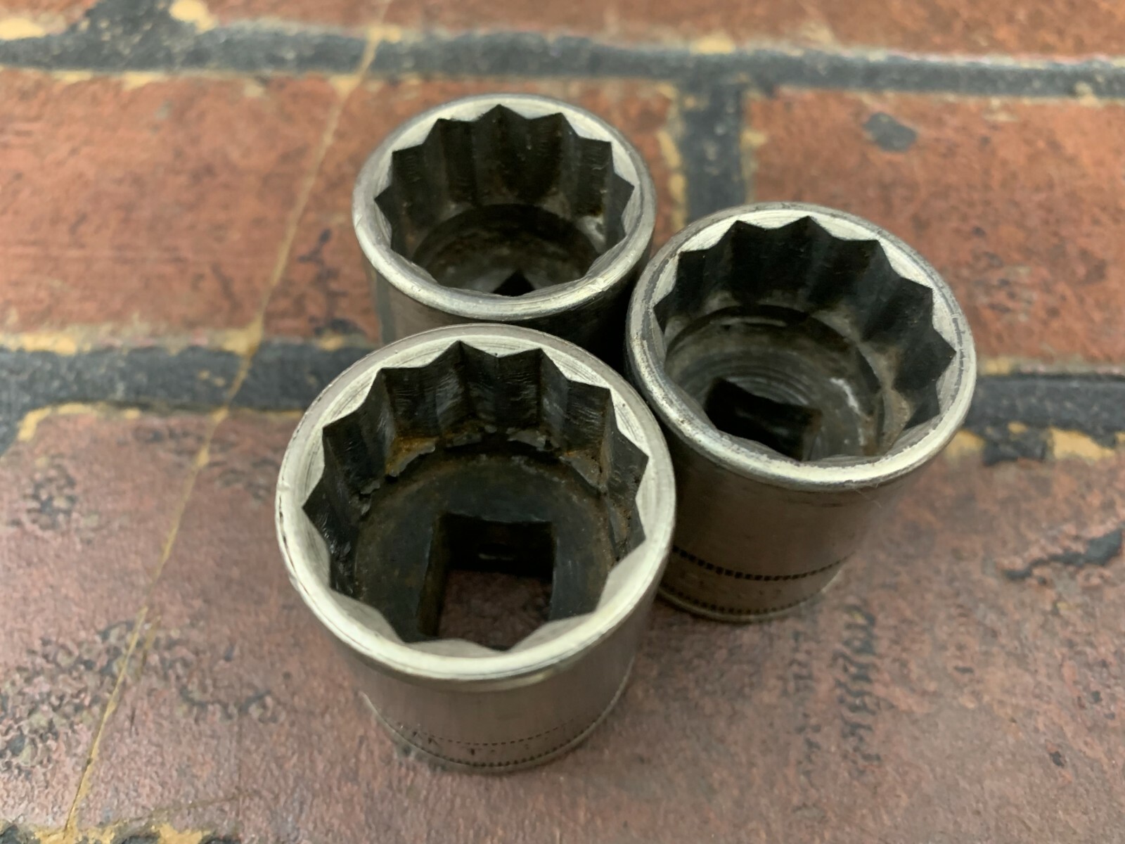 Walden Worcester 12pt socket Lot 1/2″ drive USA 7/8″ 15/16″ 31/32″