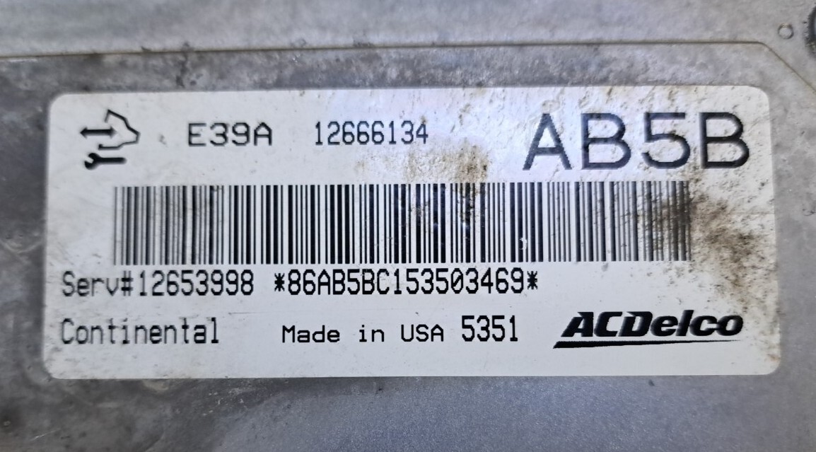 2014-2016 CHEVROLET IMPALA OEM Engine Computer Control Module AB5B