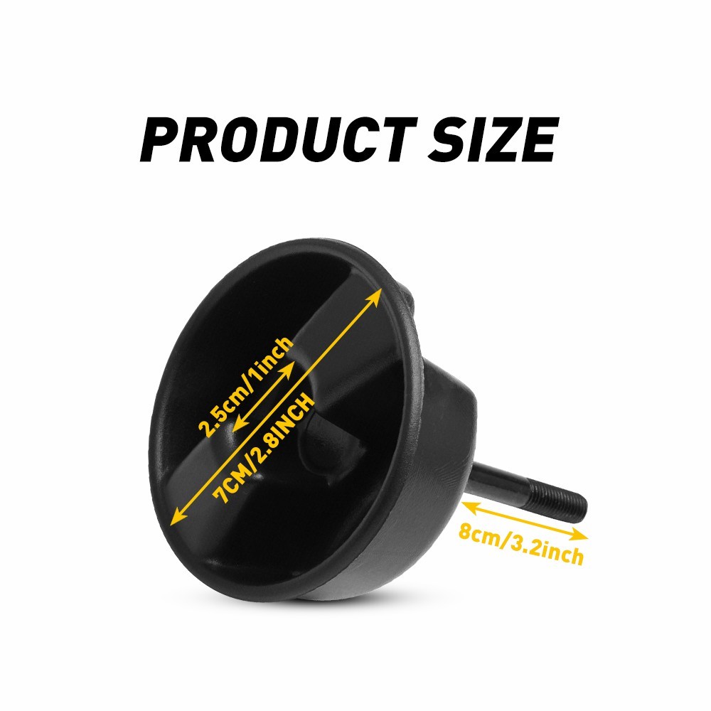 Hardtop Top Hard Panel Mounting Screw Knob 2pcs Black For 2007-2018 Jeep Wrangle