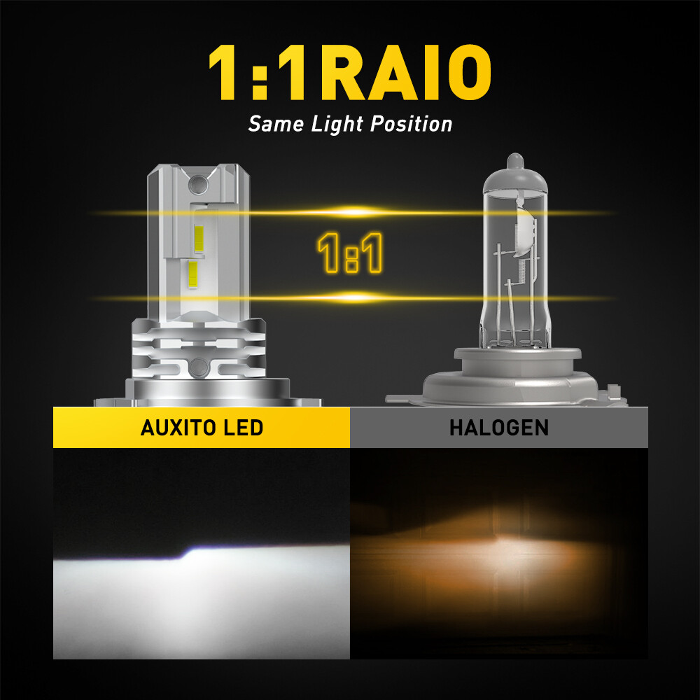 2X AUXITO H4 9003 HB2 24000LM LED Headlight High Low Beam 6500K Bulbs M4 EOA