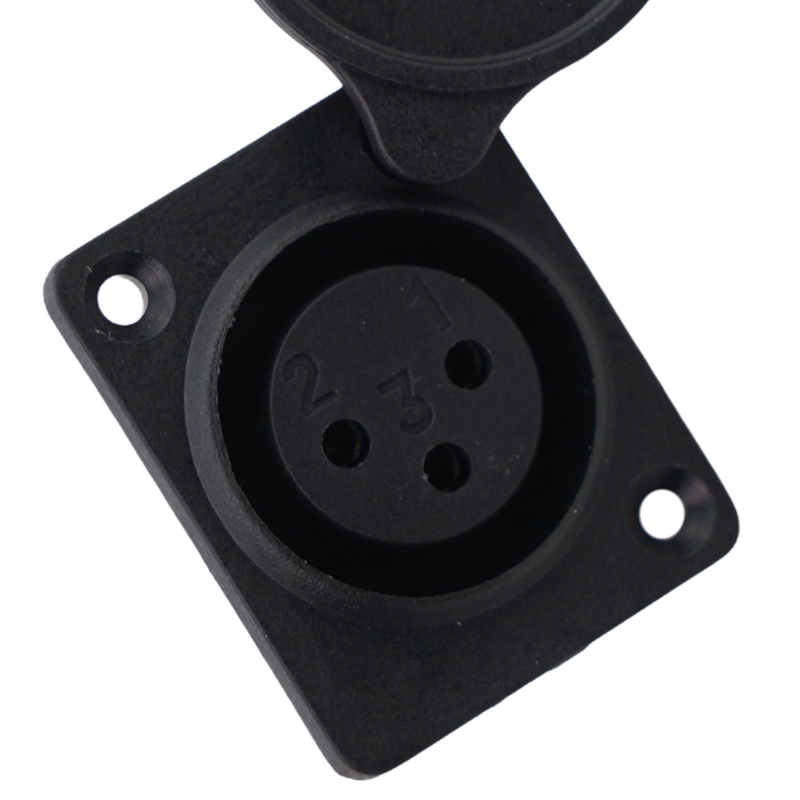 XLR Connector Female Socket 3Pin Panel Mounted Chassis Square Shape MIC Micropho