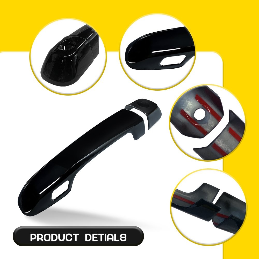 For Lexus GX460 2010-2021 2022 Gloss Black Exterior Door Handle Covers 4PCS Set