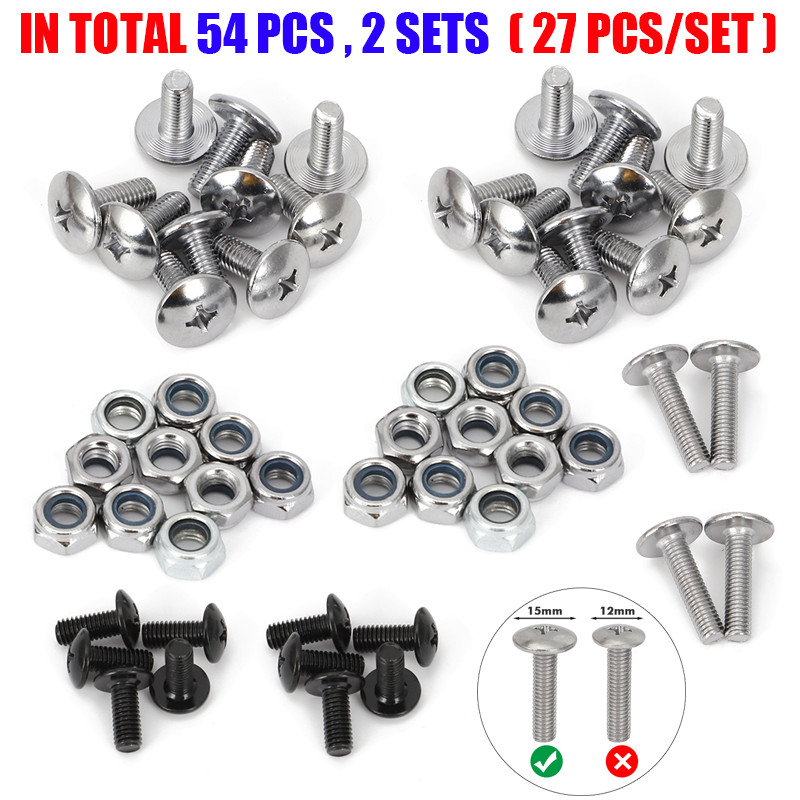 54* For Yamaha Banshee 350 ATV Fender Bolt Screw Nut Mount Kit Plastics Hardware