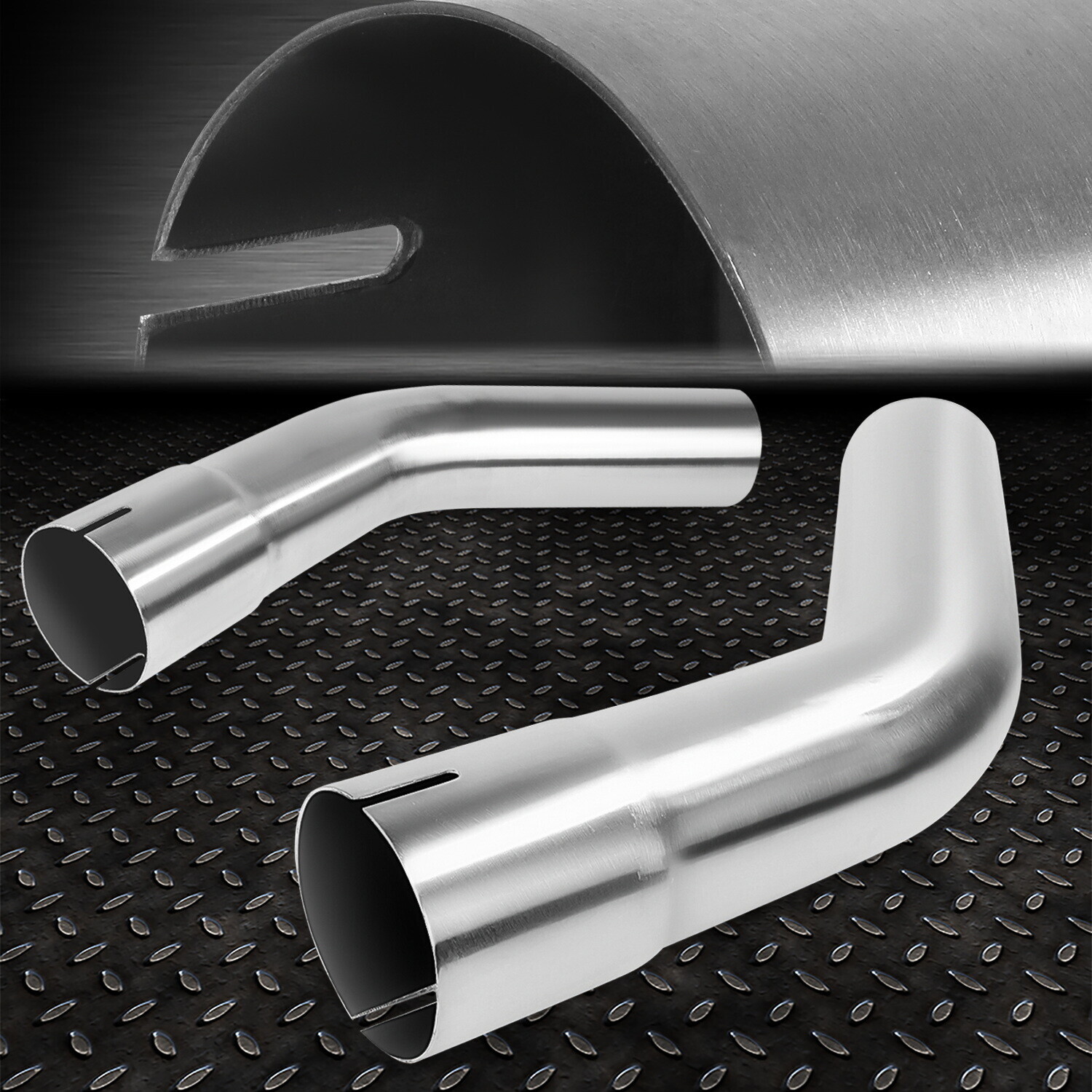2Pcs 3″Inch OD Custom 45 Degree Stainless Steel Mandrel Bend Exhaust Pipe Tubing