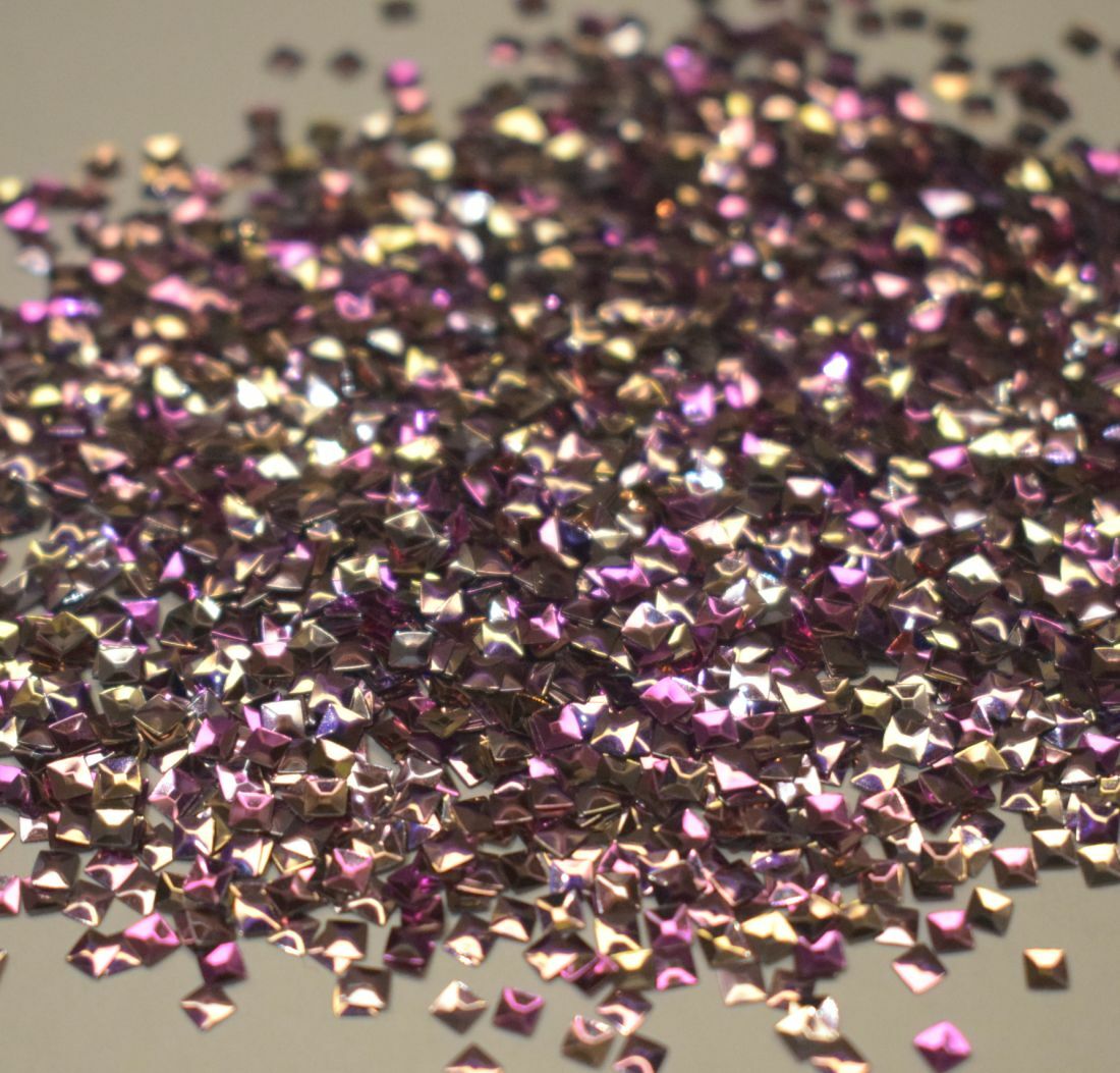 Rose Gold 2MM Square Shaped 3D Glitter Art Epoxy Tumbler Resin Casting