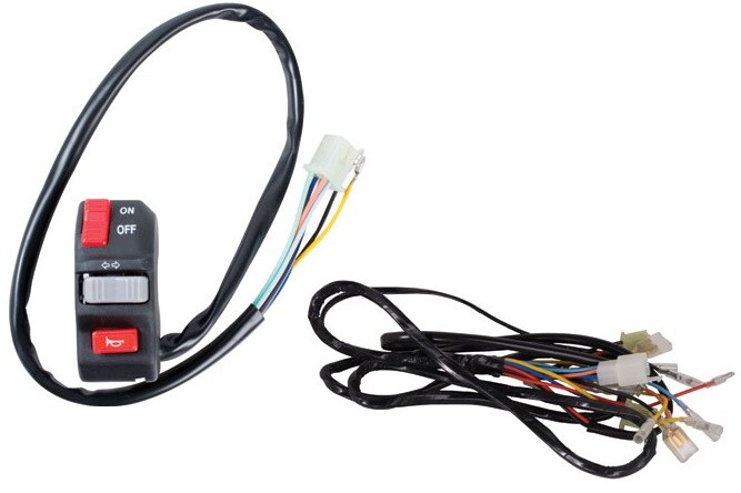 Tusk Enduro Lighting Kit Replacement Wire Harness & On Off Switch, Dual sport