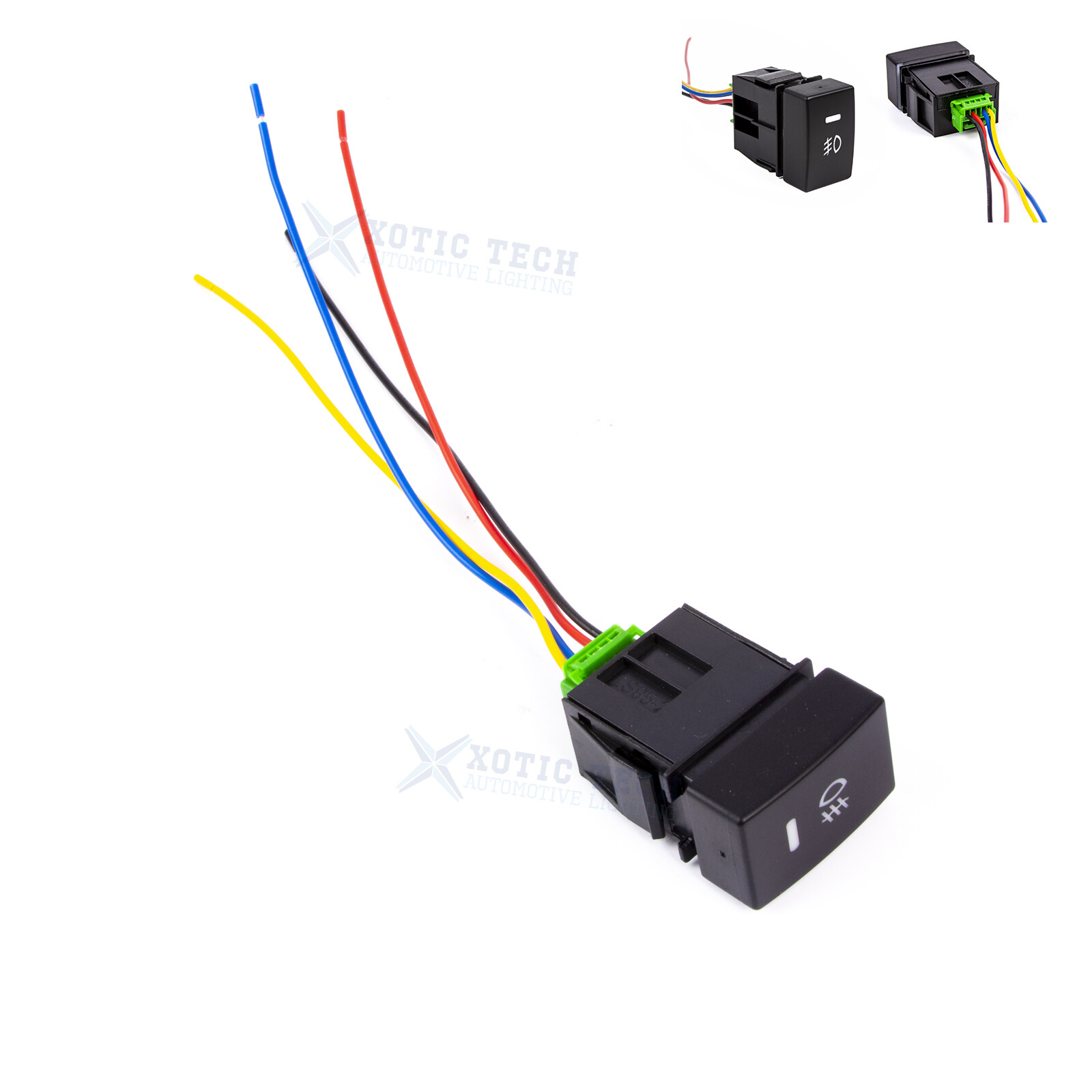 OE Style 4-Pole Push Button Switch w/LED Light Add-on Fog Light DRL For Honda