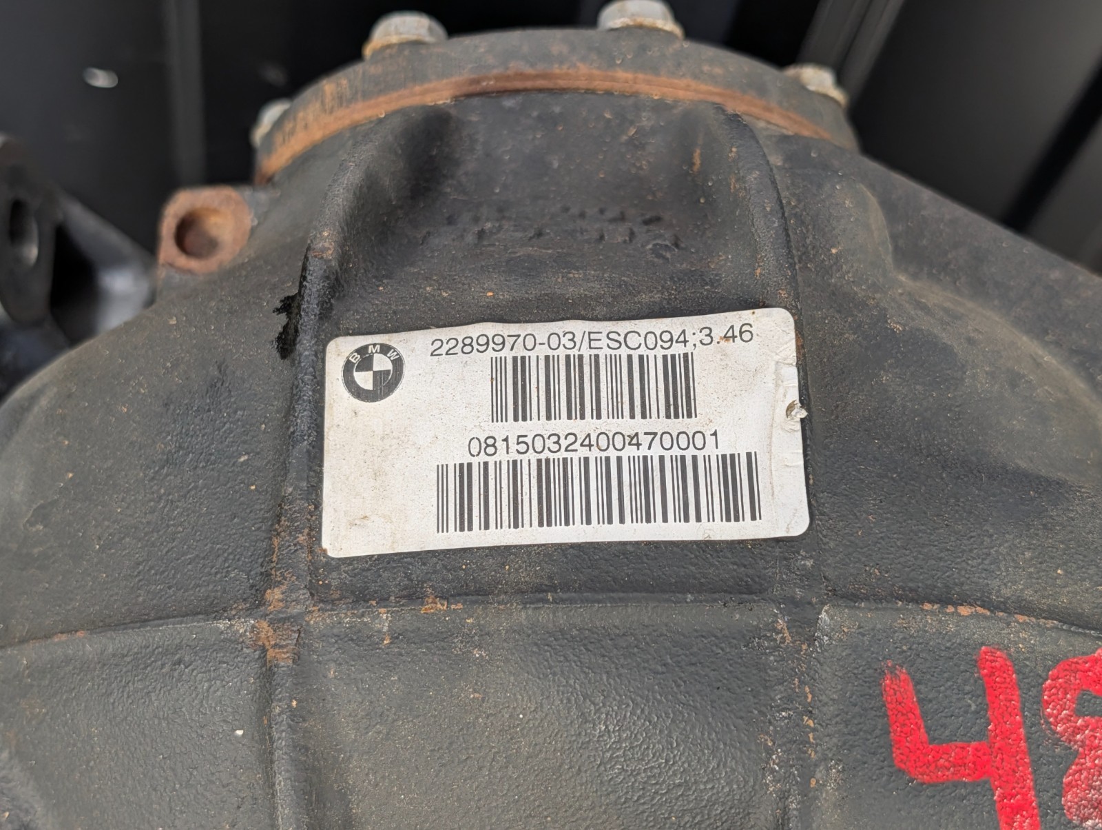 15-20 BMW M3 M4 F80 F82 F83 3.46 DCT MT Rear Axle Differential Assembly OEM 106k