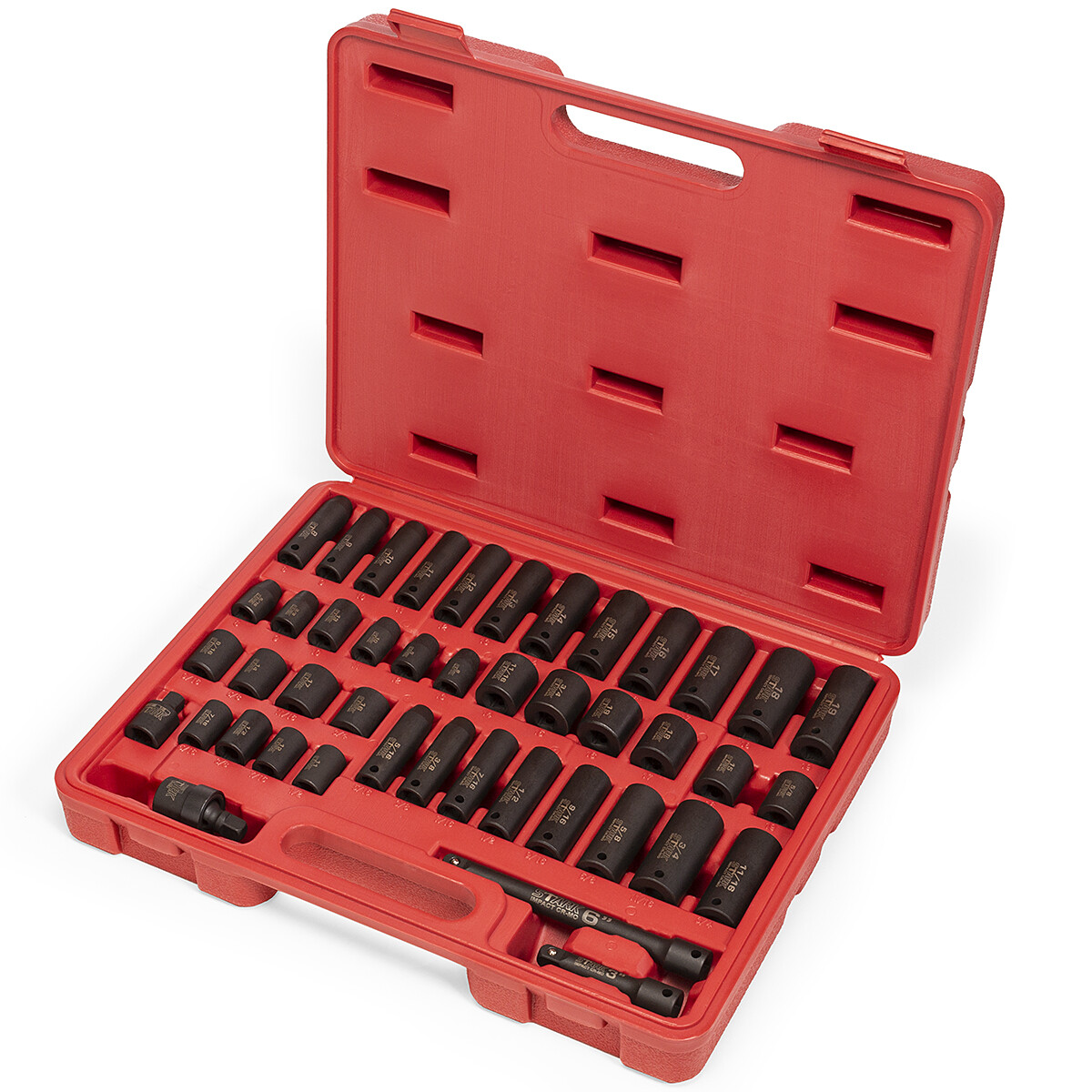Stark USA 44PCS Impact Socket 3/8″ DR Shallow & Deep SAE & Metric w/ Carry Case