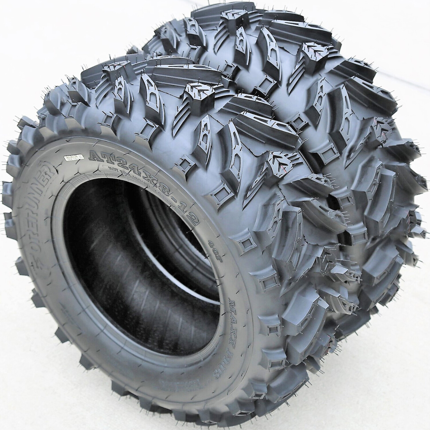 2 Forerunner Maxx Plus 24×8.00-12 24×8-12 24x8x12 40F 6 Ply MT Mud ATV UTV Tires