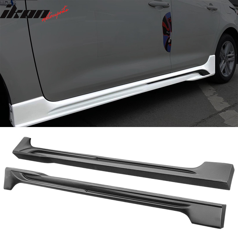 Fits 20-22 Toyota Corolla Sedan Side Skirts Rocker Panel Matte Black 2PC – PP
