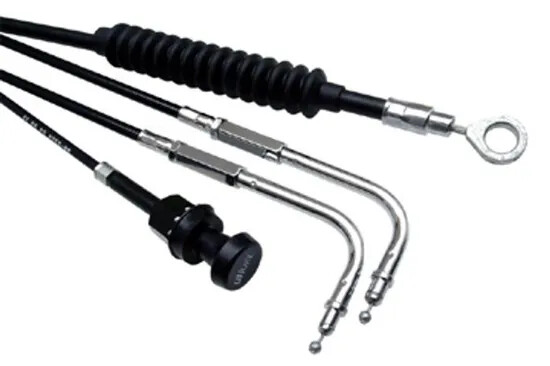 Motion Pro Black Vinyl Throttle Cable+2.9in Harley Road King 94-95