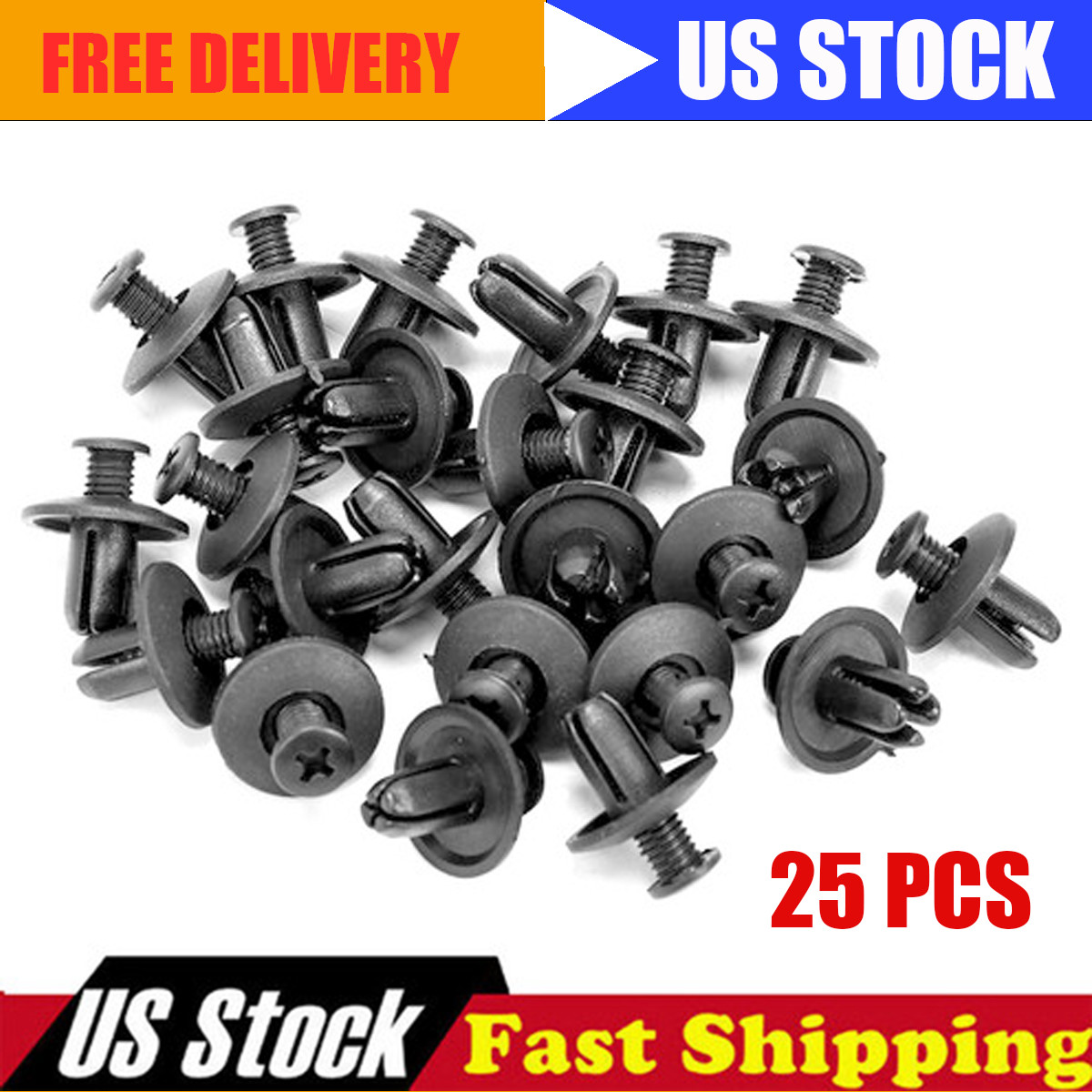 25 Set Bumper Fender Liner Screw Trim Retainer Clips 86590-28000 for Hyundai