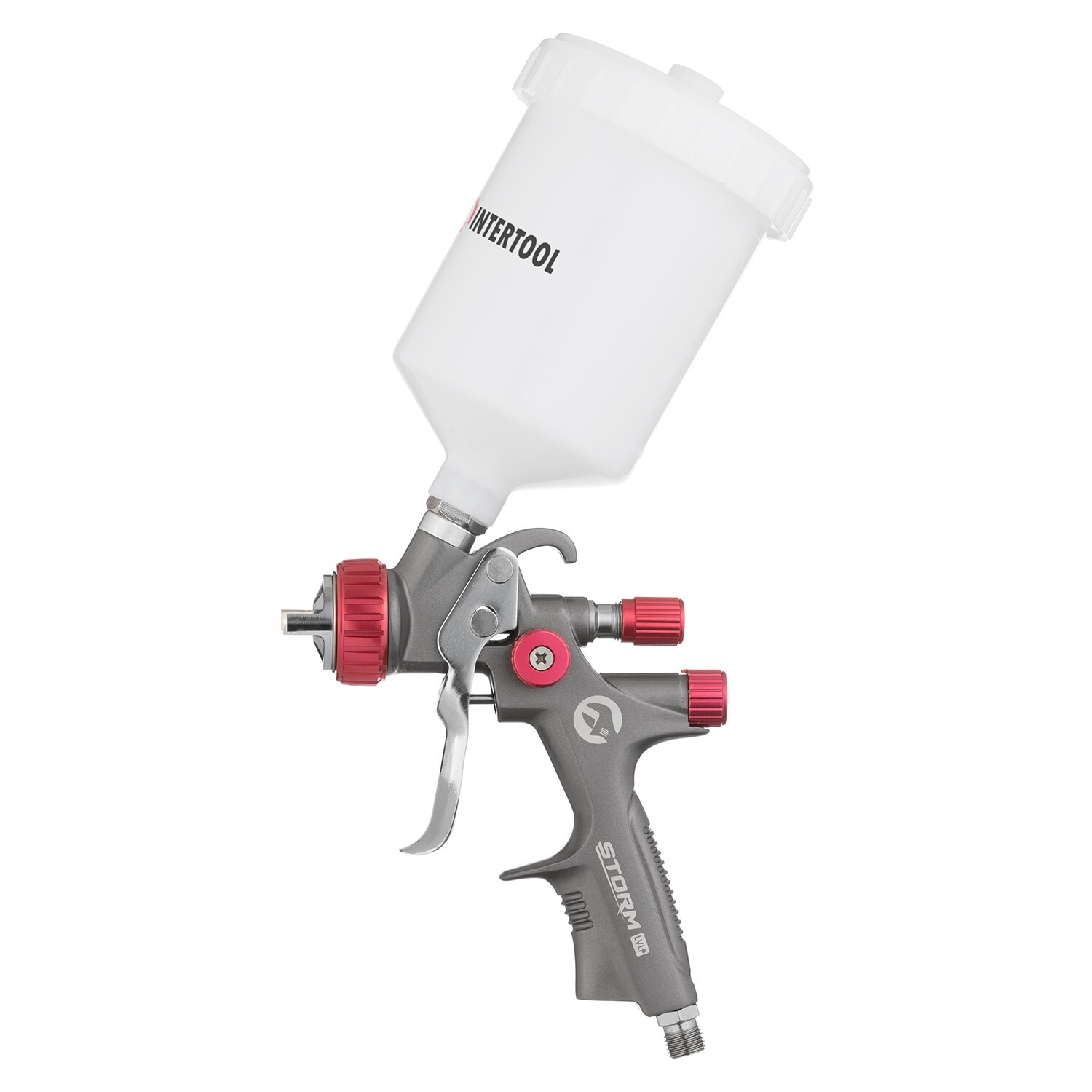 INTERTOOL LVLP Auto Paint Air Spray Gun Gravity Feed with PTFE High Performance