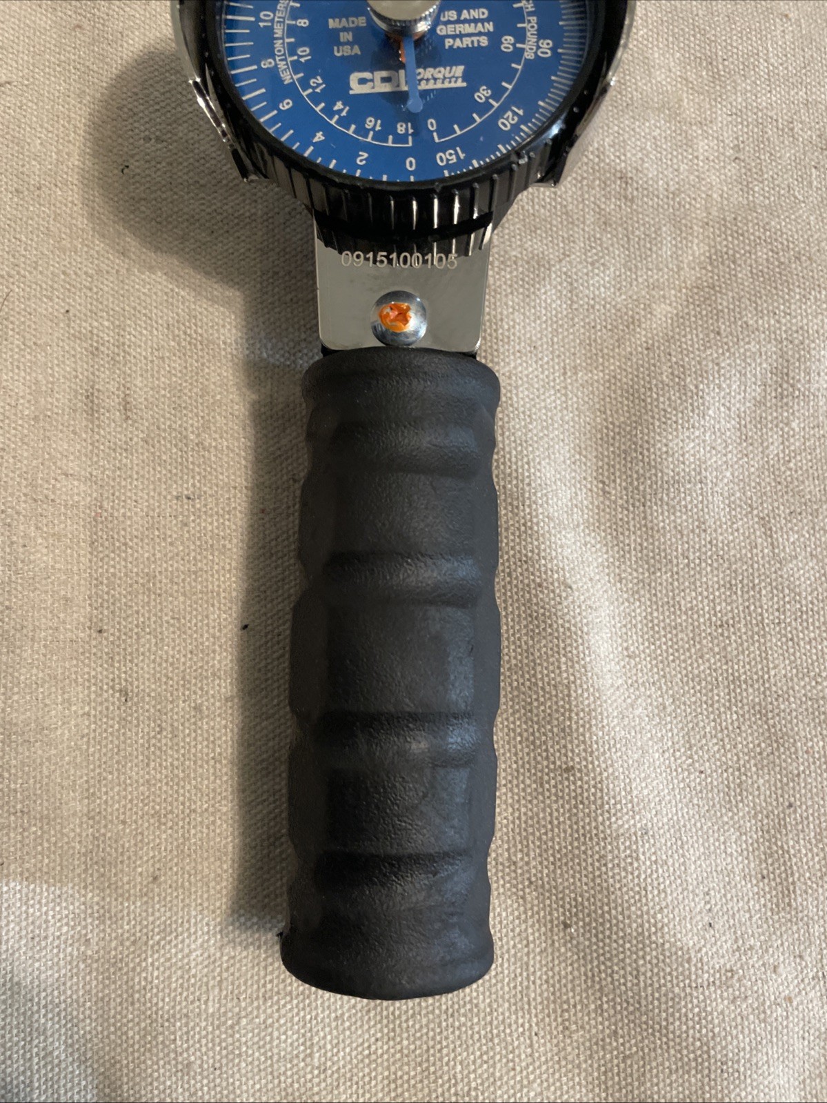 CDI 3/8 Drive Dial Type Torque Wrench Model 1502LDIN 0-150 In/pounds USA