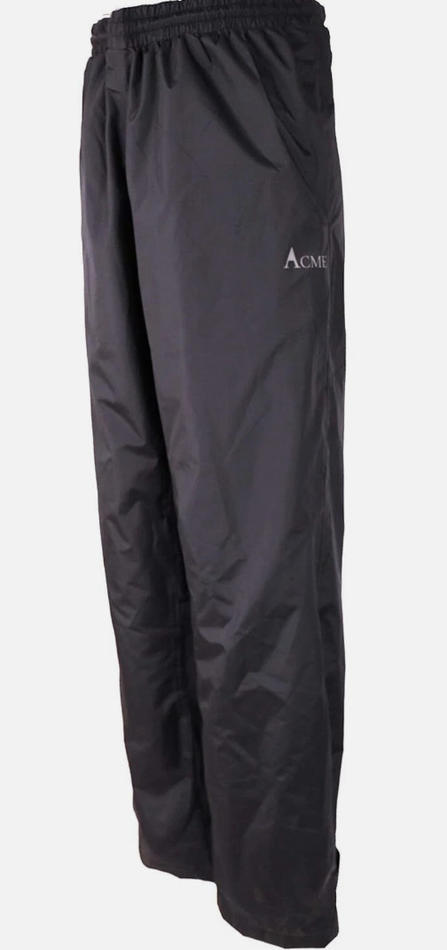 Acme Size Small Black Rain Pants Leg Closure Drawstring Waist