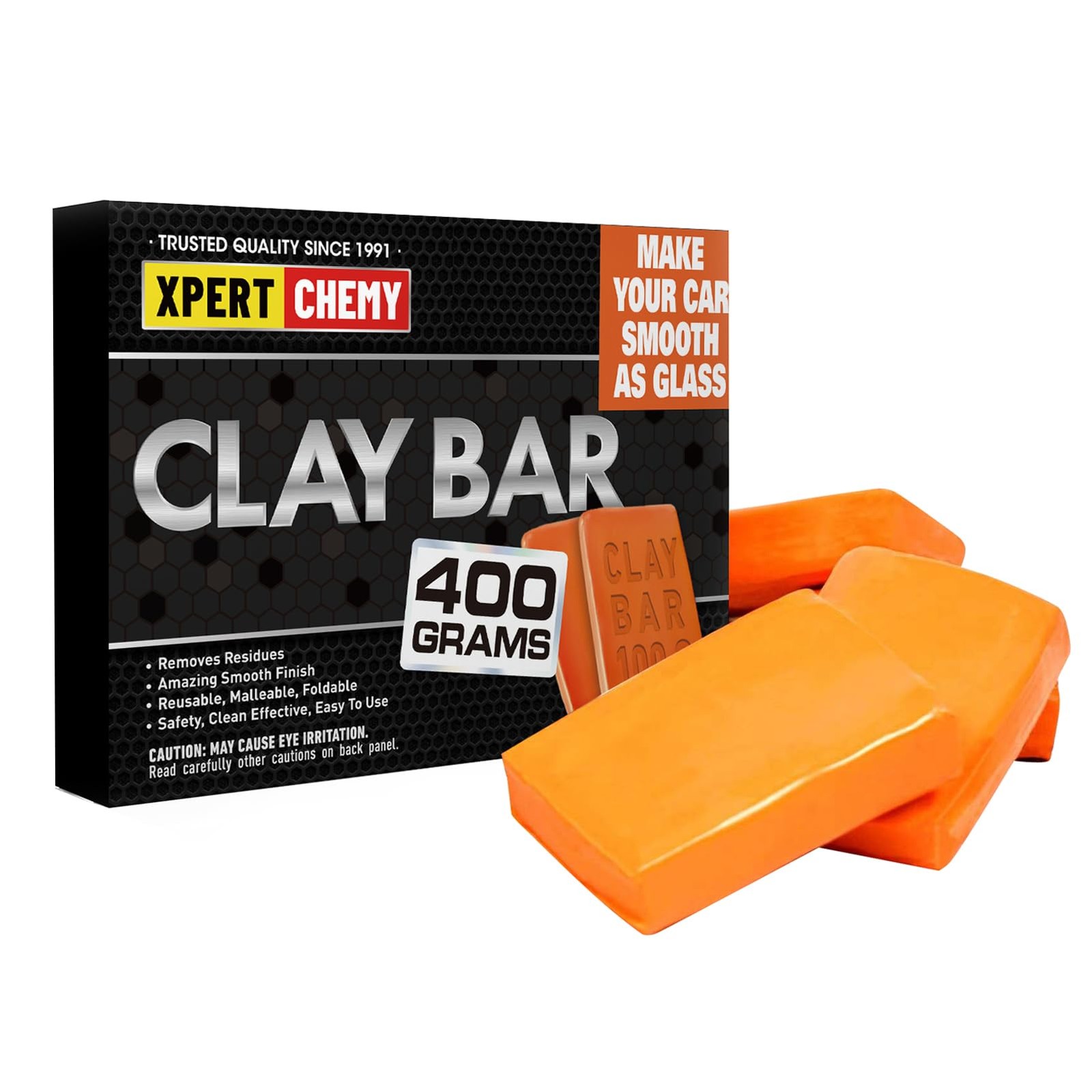 XPERTCHEMY Car Clay Bar 4 Pack 400g4x100g, Auto Detailing Premium Grade No Sc…