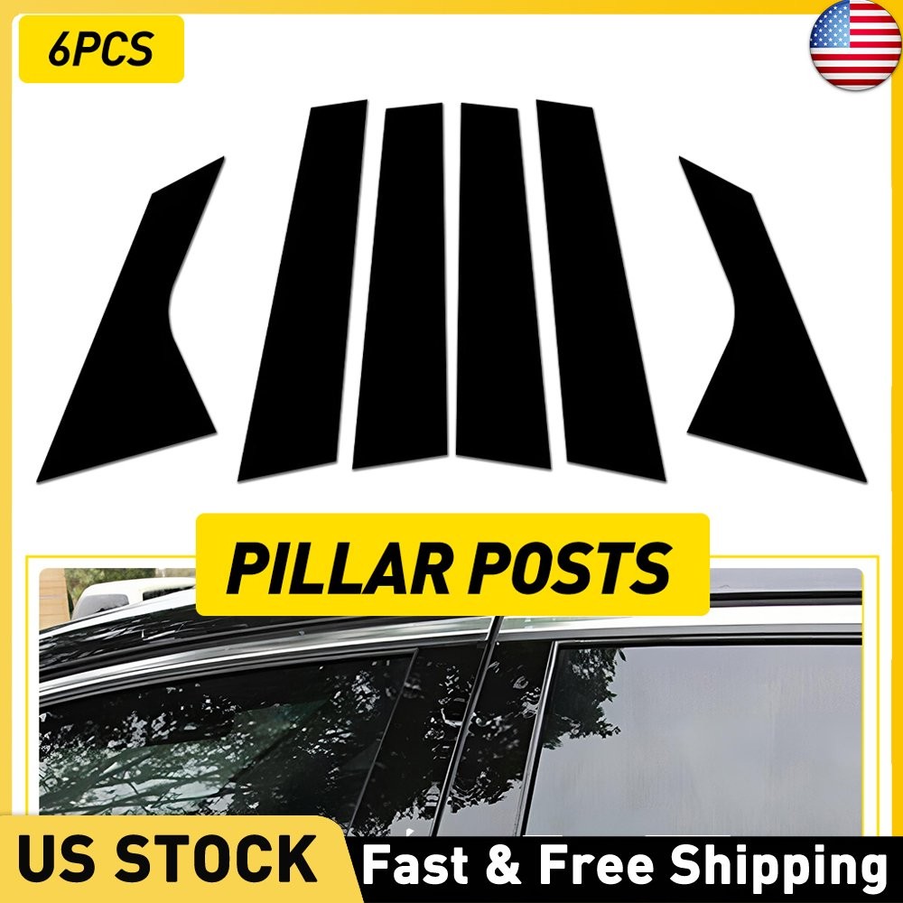 For Hyundai Elantra Sedan 2021-2023 Gloss Black Pillar Posts Door Window Trim