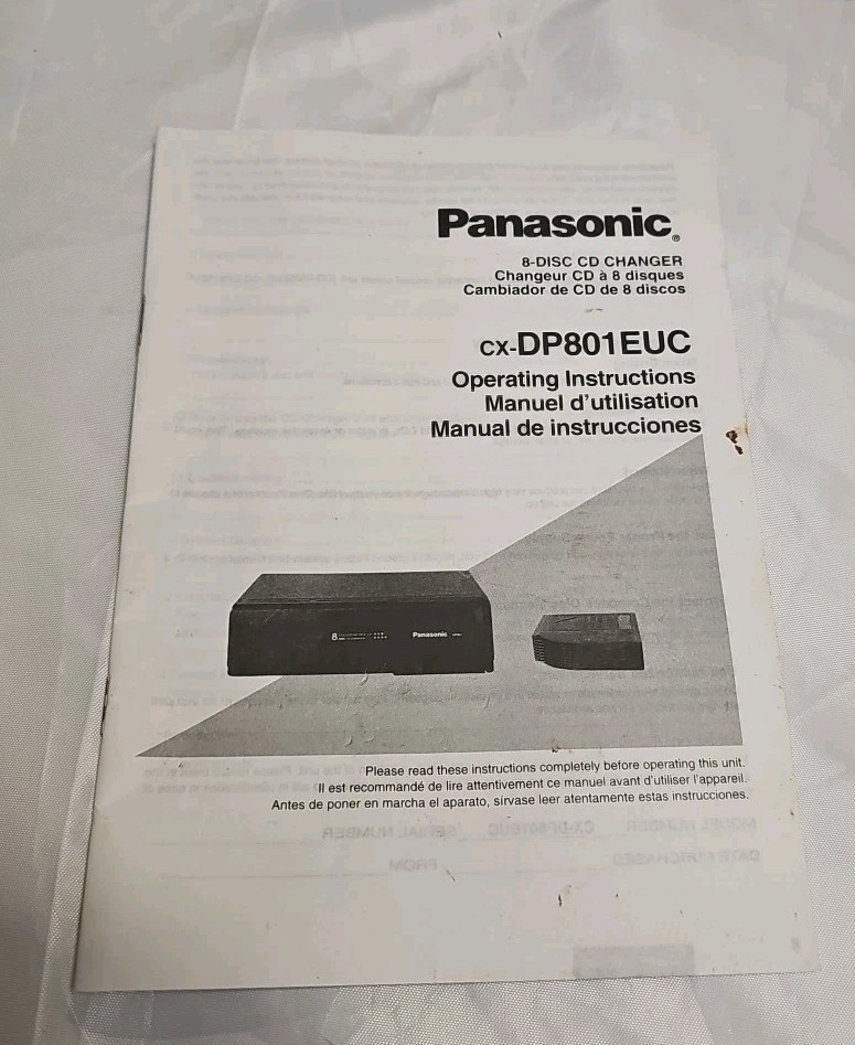 Panasonic CX-DP801EUC Car Audio 8-Disc CD Changer Original Box New