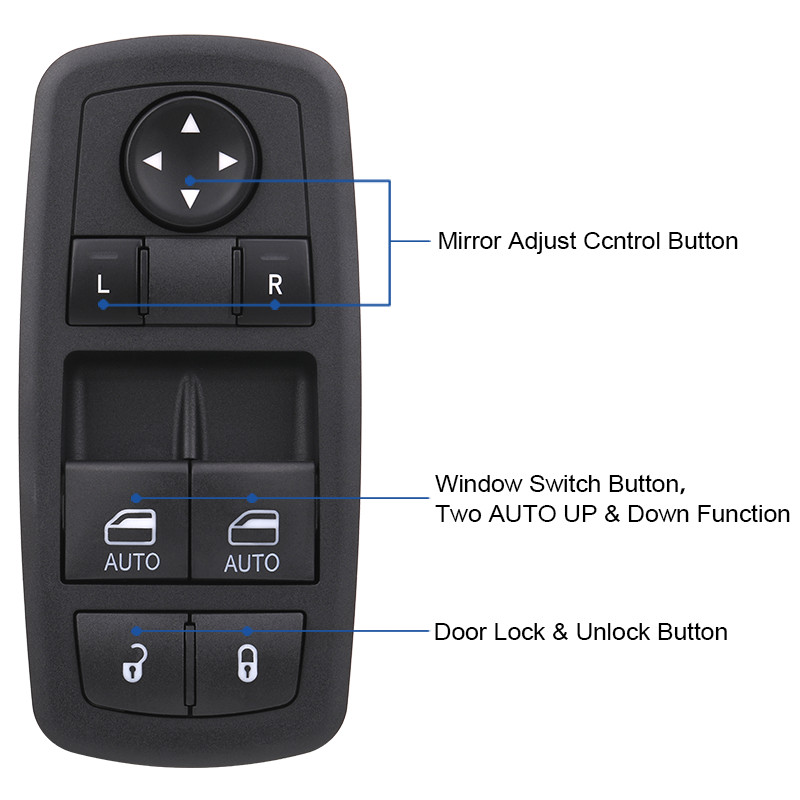 Master Window Switch Door lock Control for 2015-2022 Dodge Challenger 68183752AE