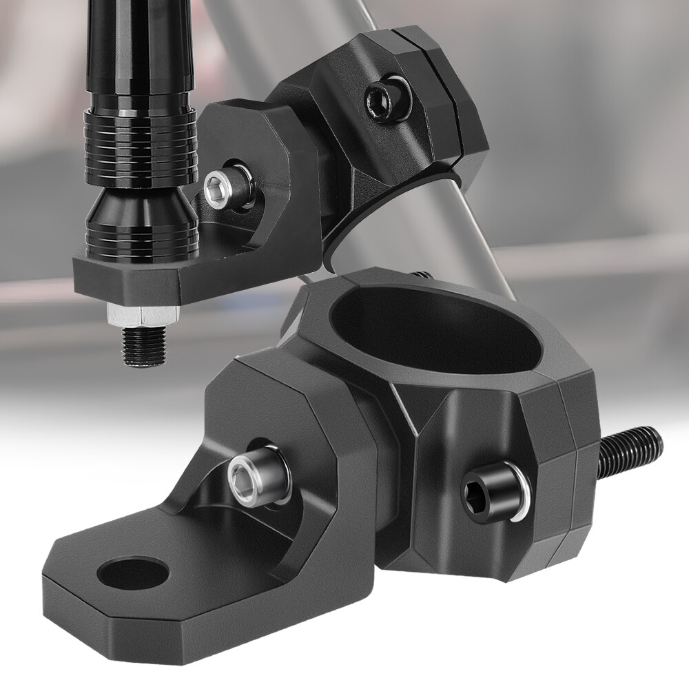 UTV Whip Light Mount Flag Bracket 360°Adjustable For 1.5″-2″ Roll Bar Mounting