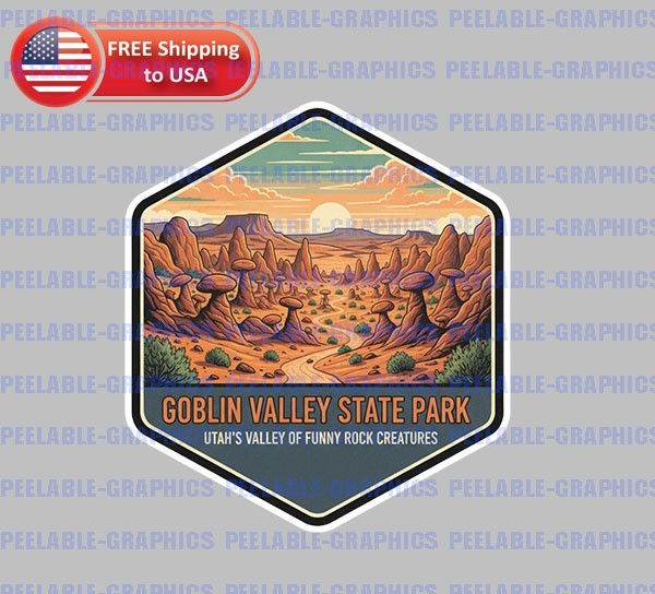 Goblin Valley State Park Utah Souvenir Decal Vinyl Sticker Travel Luggage A