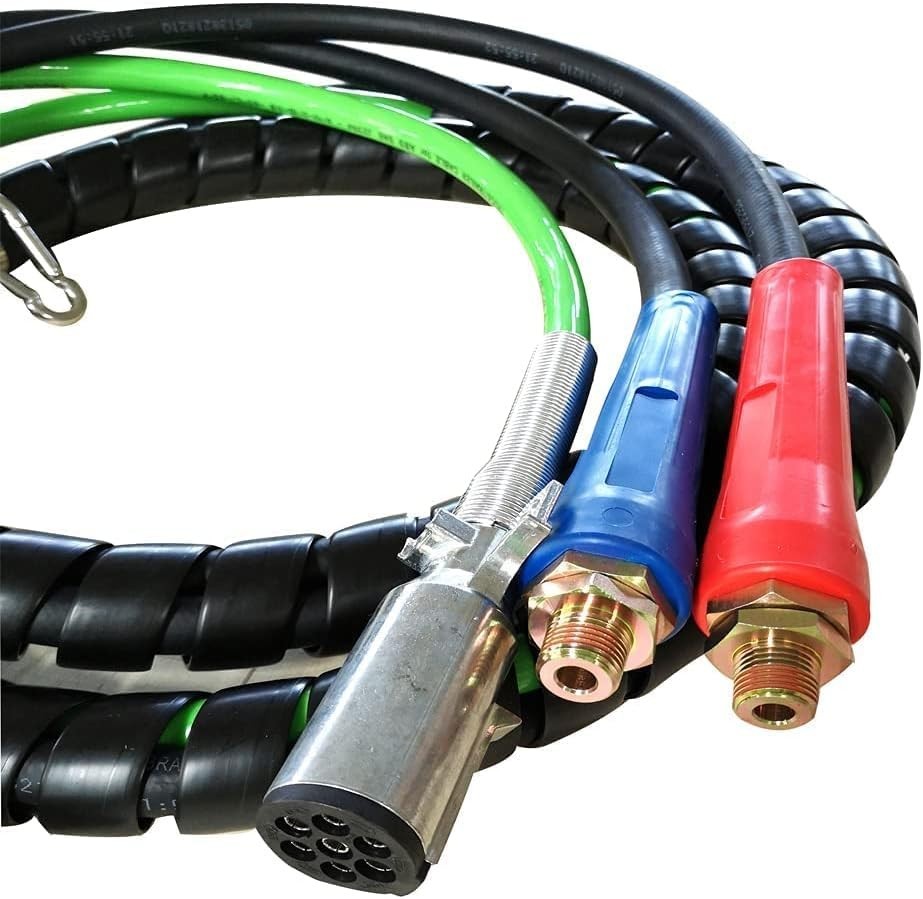 Industrial 3-in-1 Air Brake System: 12 Ft Corrosion-Resistant ABS Lines & 7-Way