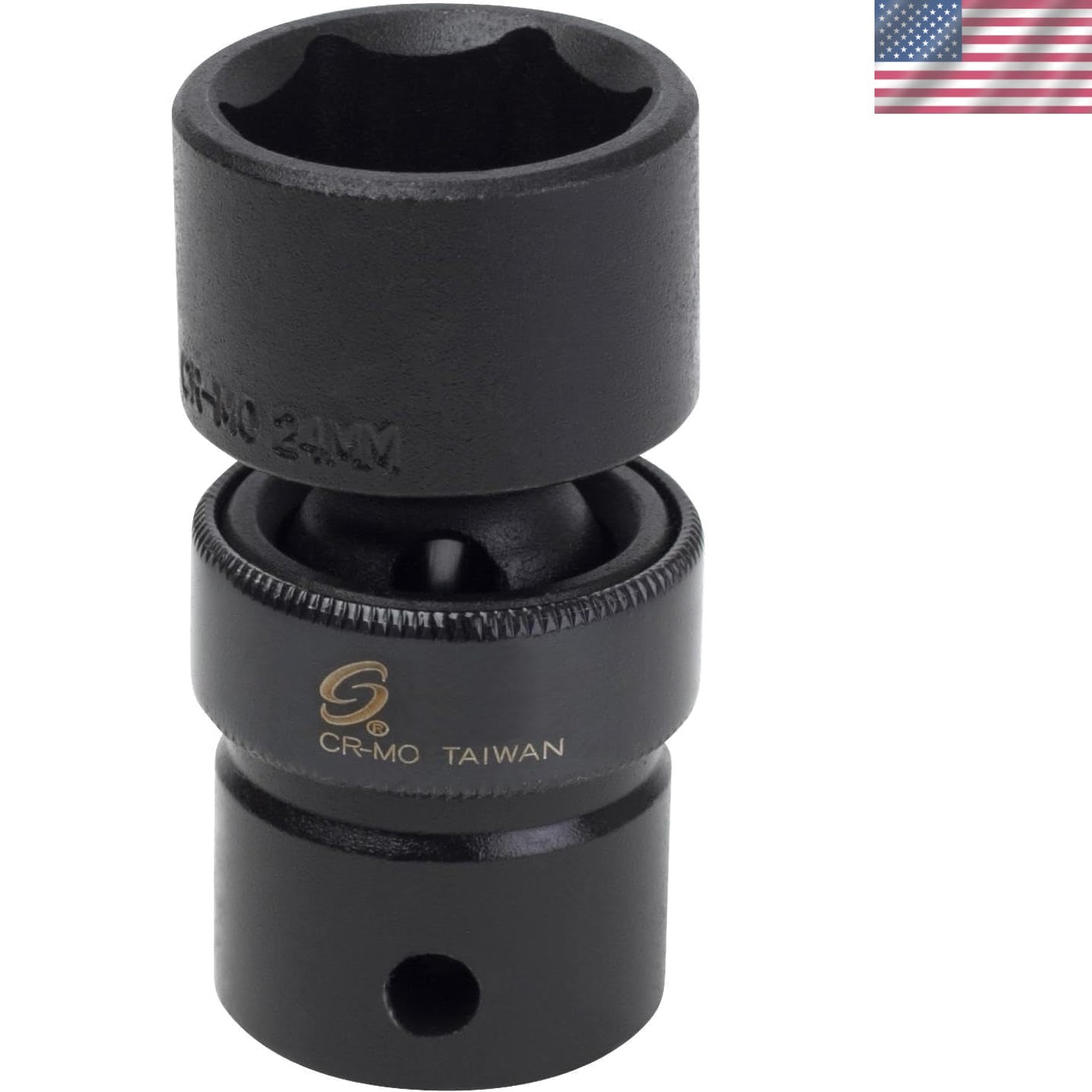 Durable 21mm Universal Impact Socket – 6-Point, Black Phosphate Finish