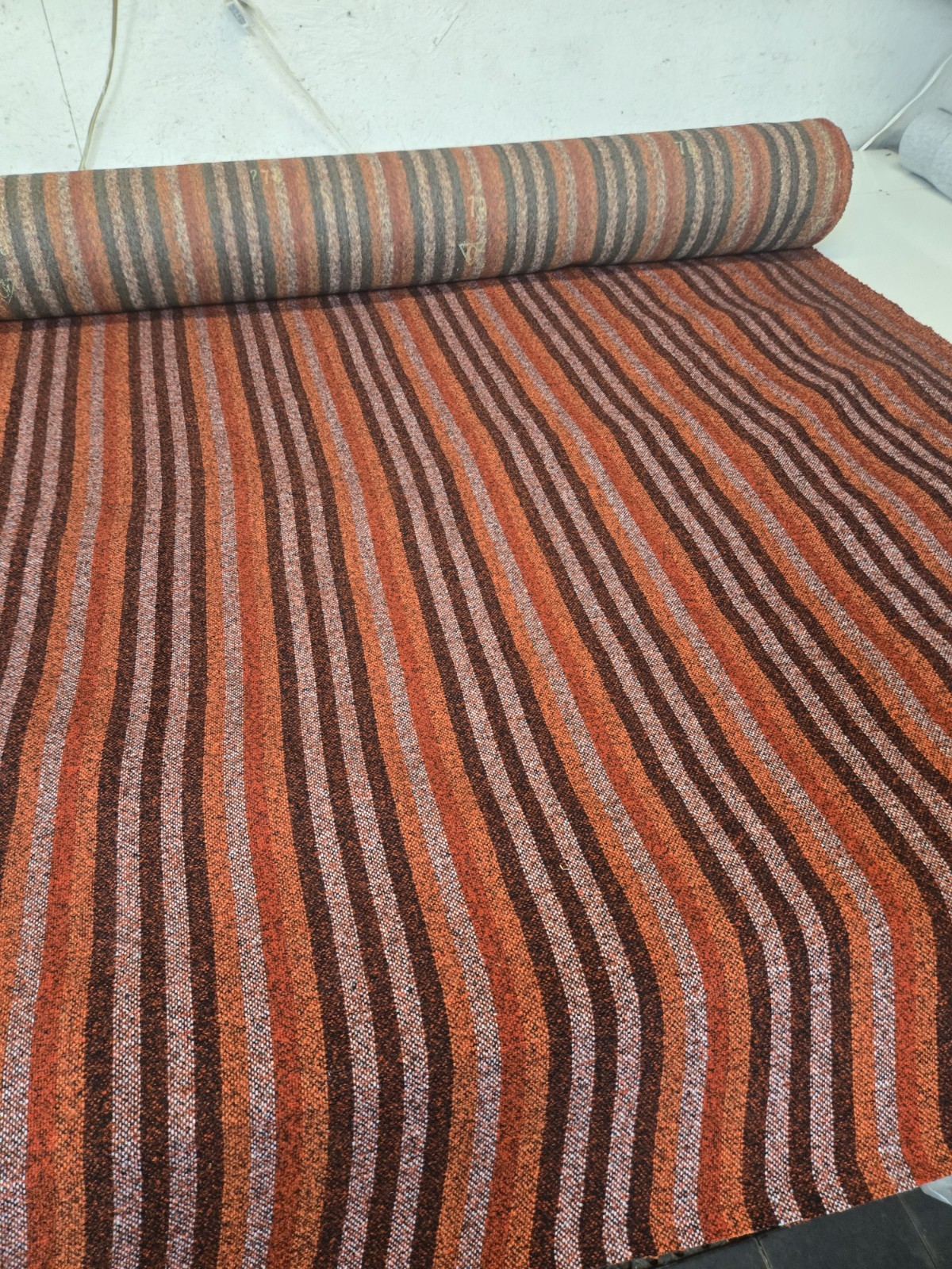 vilntage auto fabric, red stripe fabric . rat rod hot rod. dodge ramcharger
