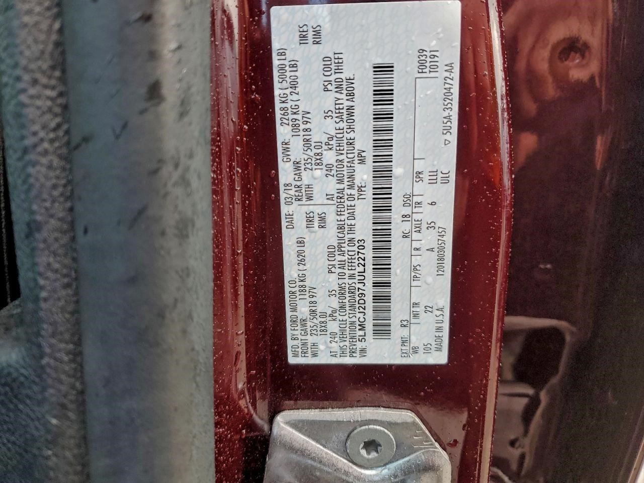 Fob/Remote Five Button ID M3N-A2C94078000 Fits 17-20 LINCOLN CONTINENTAL