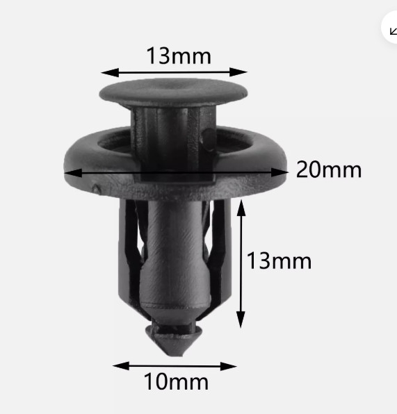 Set of 50 Plastic Rivet Bumper Retainer Clips For Honda Acura 91503-SZ3-003
