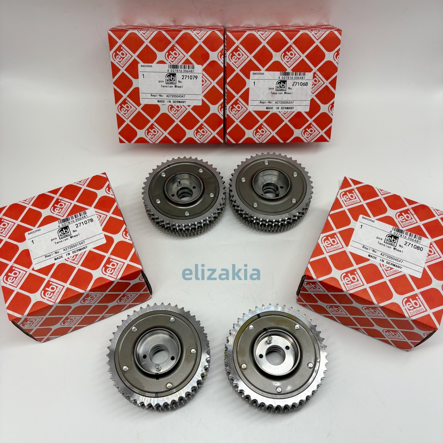 FEBI 4x Timing Camshaft Adjuster Intake & Exhaust Fits For Mercedes GL450 ML350
