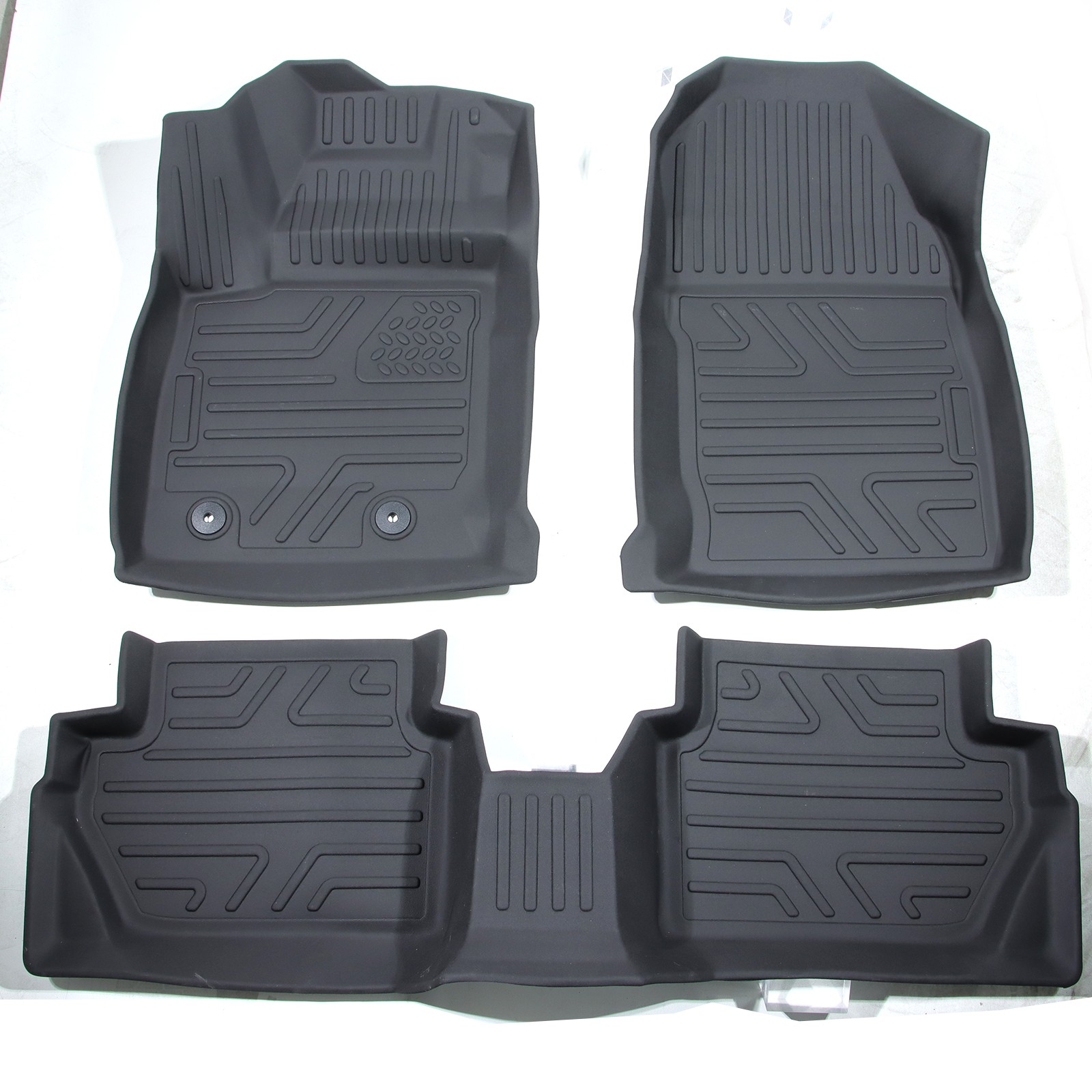 Car Floor Mats Liner For 2024-2025 Chevy Traverse Bucket All Weather TPE Rubber